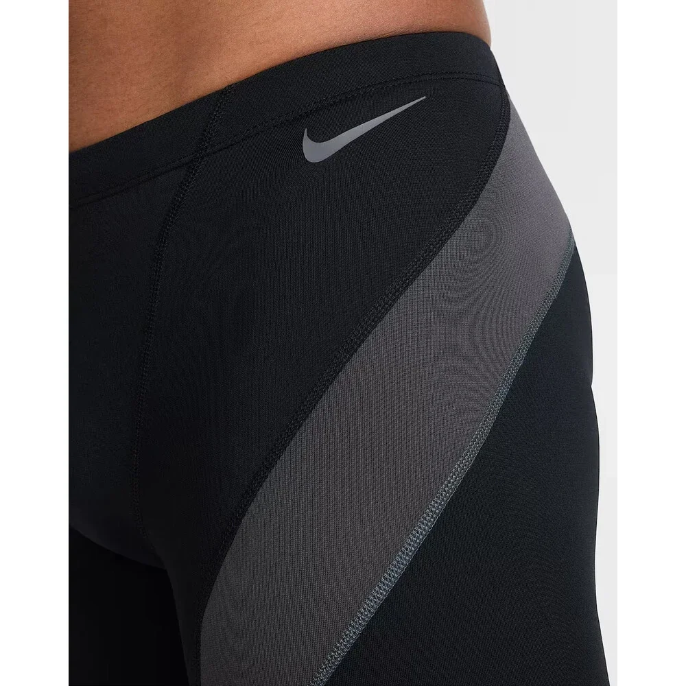 Nike HydraStrong Jammer SwimSuit Men's 24 Black Gray Colorblock Pull-On SRT512